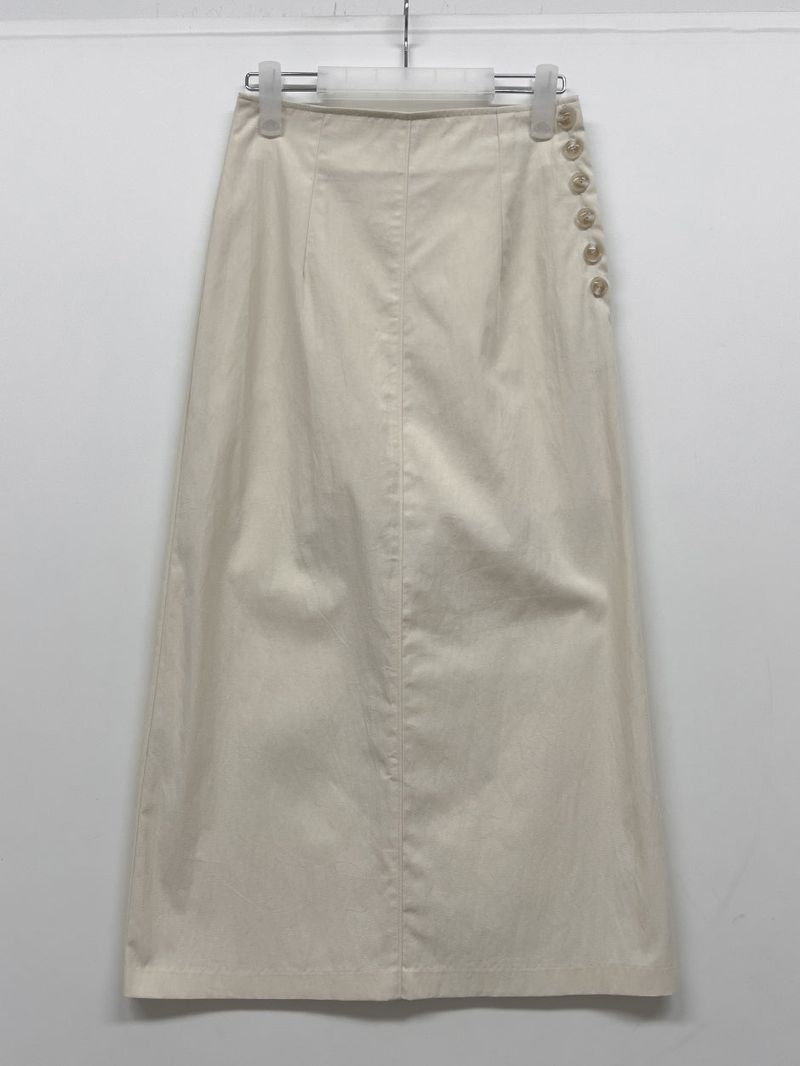 Cookie Button H-Line Long Skirt