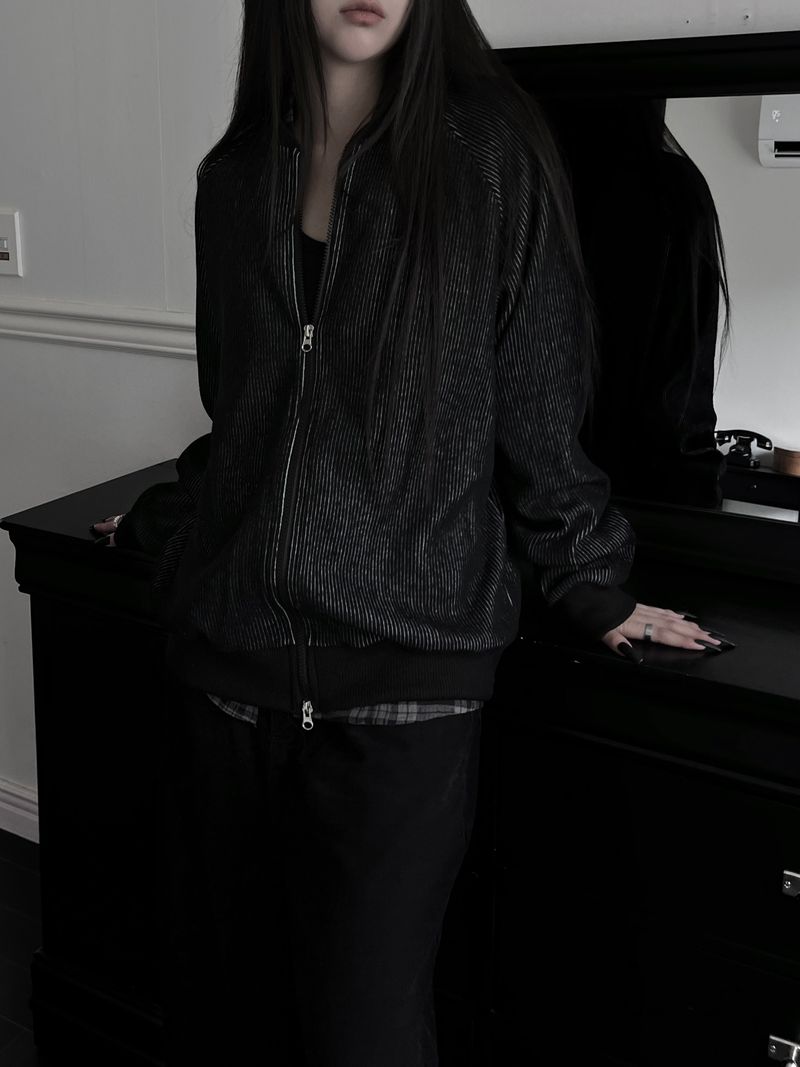 URBAN UNIQUE（アーバンユニーク）の「pair wool stripe zip-up (unisex)（Jackets/Outerwear）」
