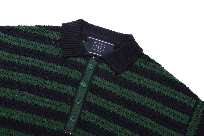PUNCHING KNIT POLO_NAVY