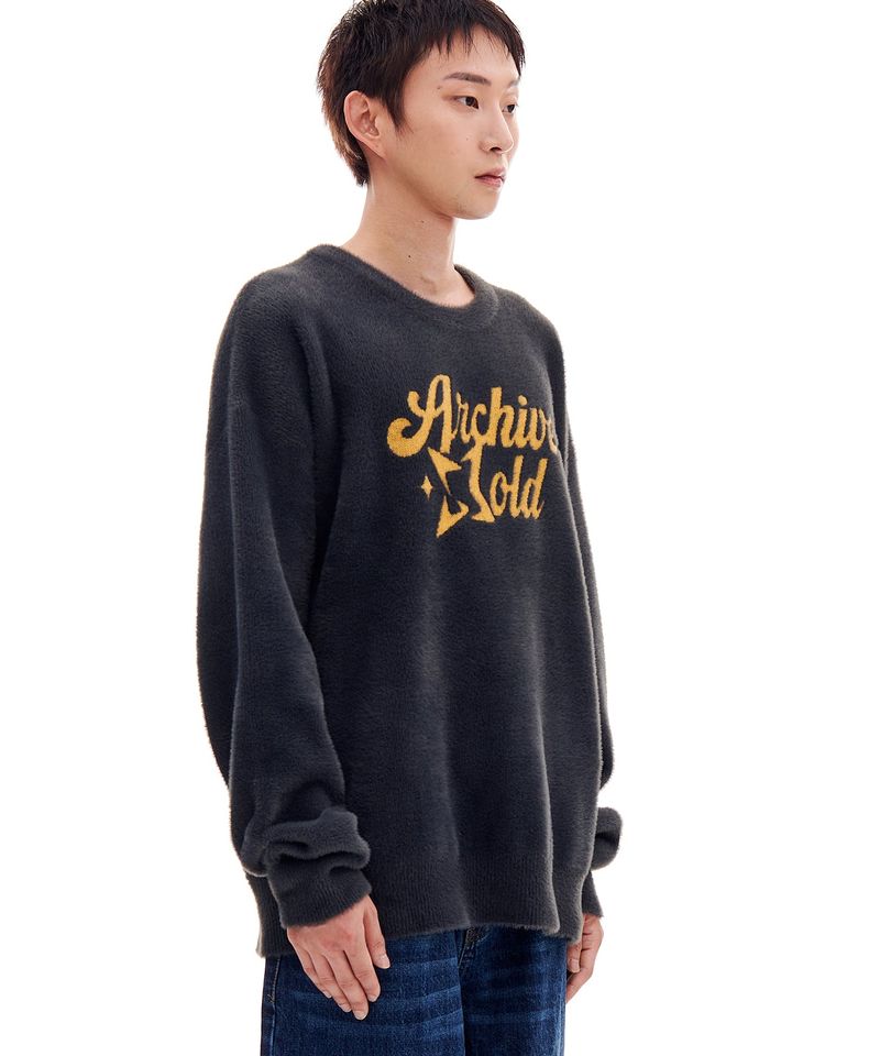 HAIRY STAR LOGO KNIT (CHARCOAL)