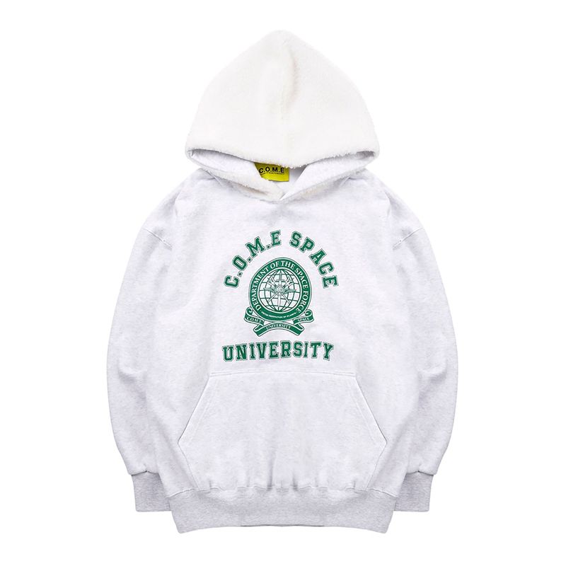 C.O.M.E(シーオーエムイー)の「Faux Shearling-Trimmed Cotton-Jersey Hoodie(Tops)」