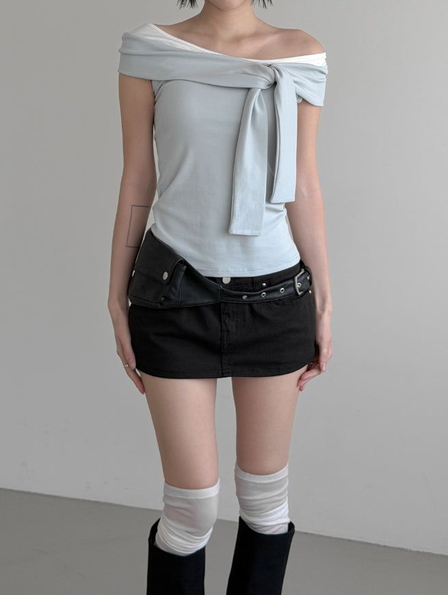 For Leather Pouch Belt Bag