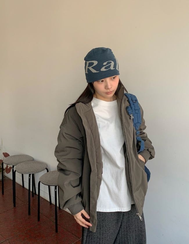 Hante Shirring Quilted Flight Jacket