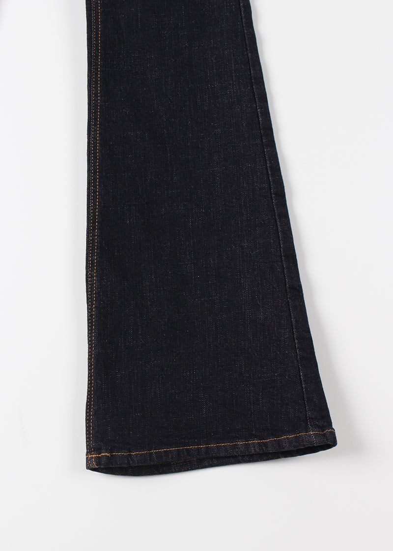 DEEP SLIM BOOTS CUT DENIM