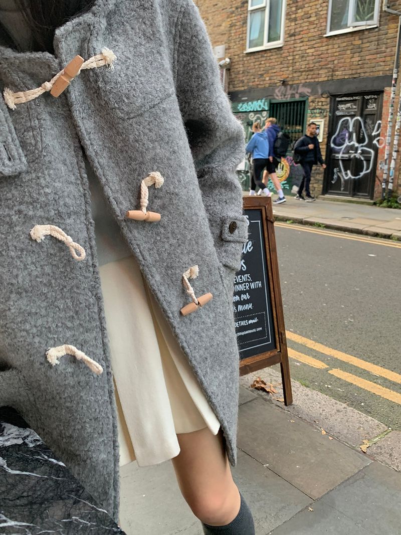 [MADE] Toit wool alpaca handmade toggle hood coat
