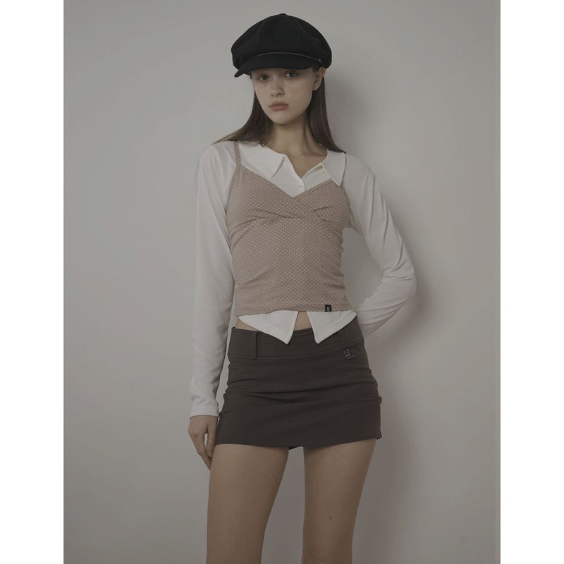 DOT CAMISOLE-BEIGE