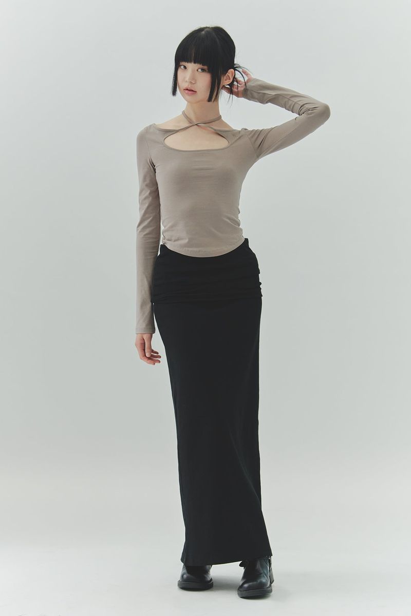 PAIN OR PLEASURE（ペインオアプレジャー）の「LOWER FOLDING SKIRT black（Skirts）」
