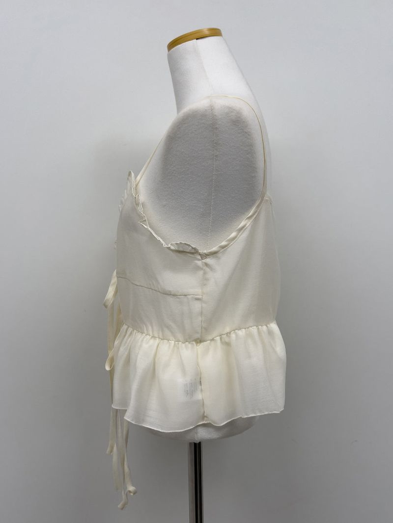 Frilled See-through Layered Bustier