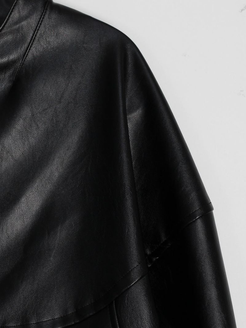 El Collarless Leather Jacket