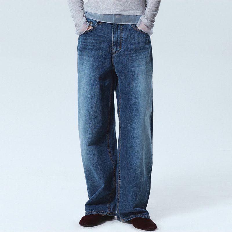 WIDE WASHED DENIM PANTS_BLUE