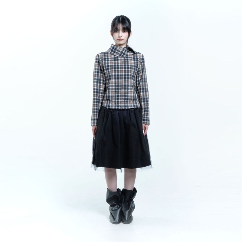 Asym check shirt 004
