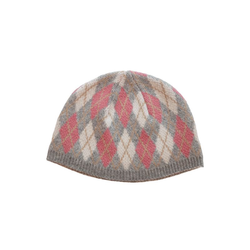 Argyle Knit Beanie (grey)