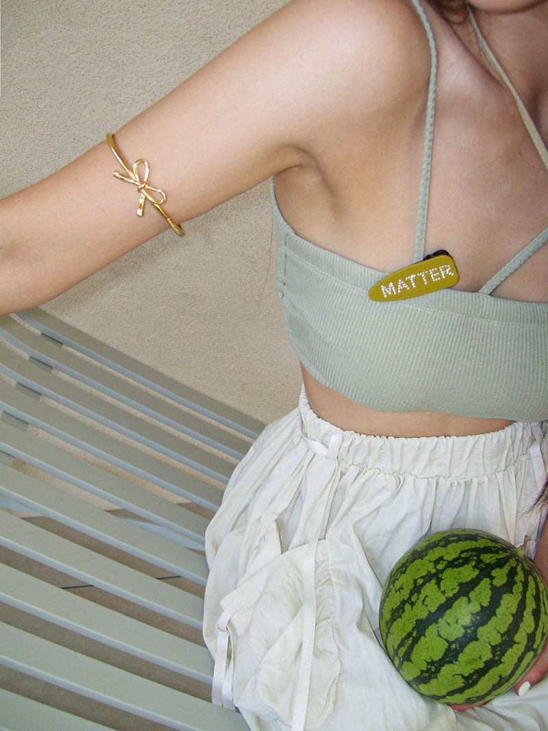 MATTER cubic hair pin (Olive / Select side) 