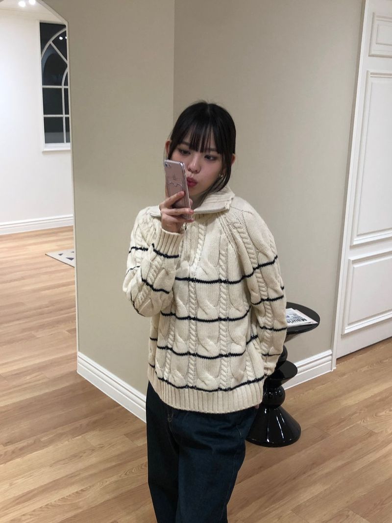 Serac zip-up knit