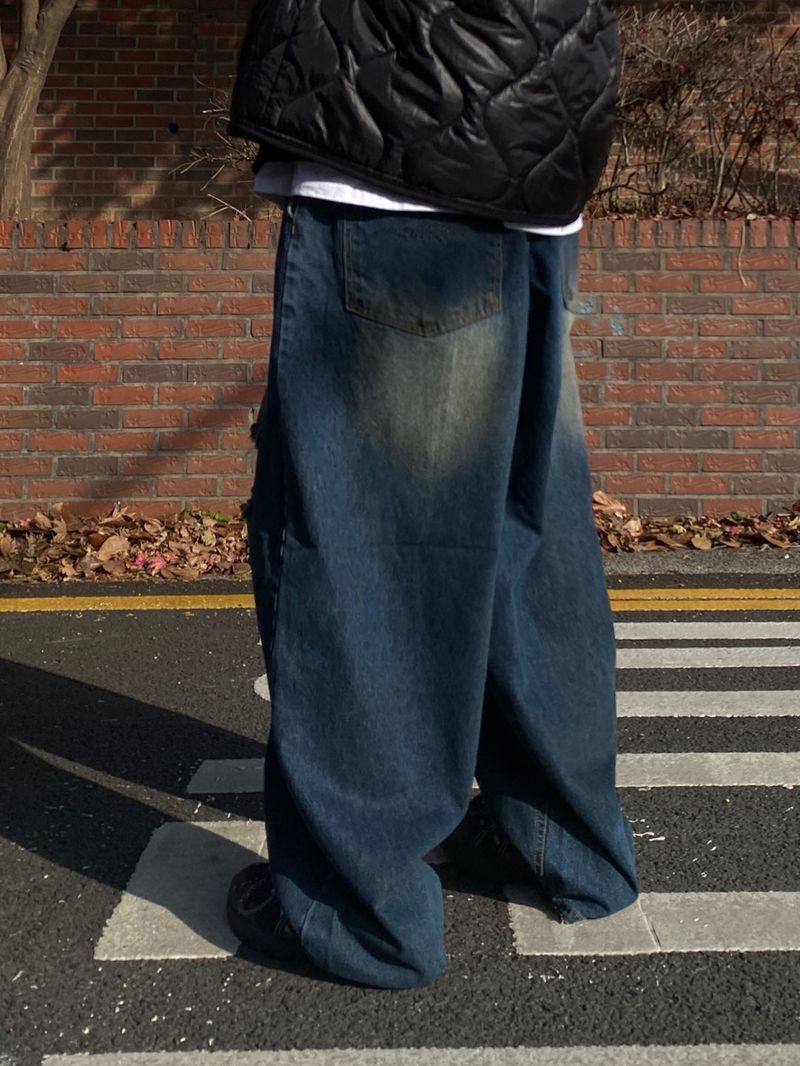 Lang Denim Balloon Wide Pants