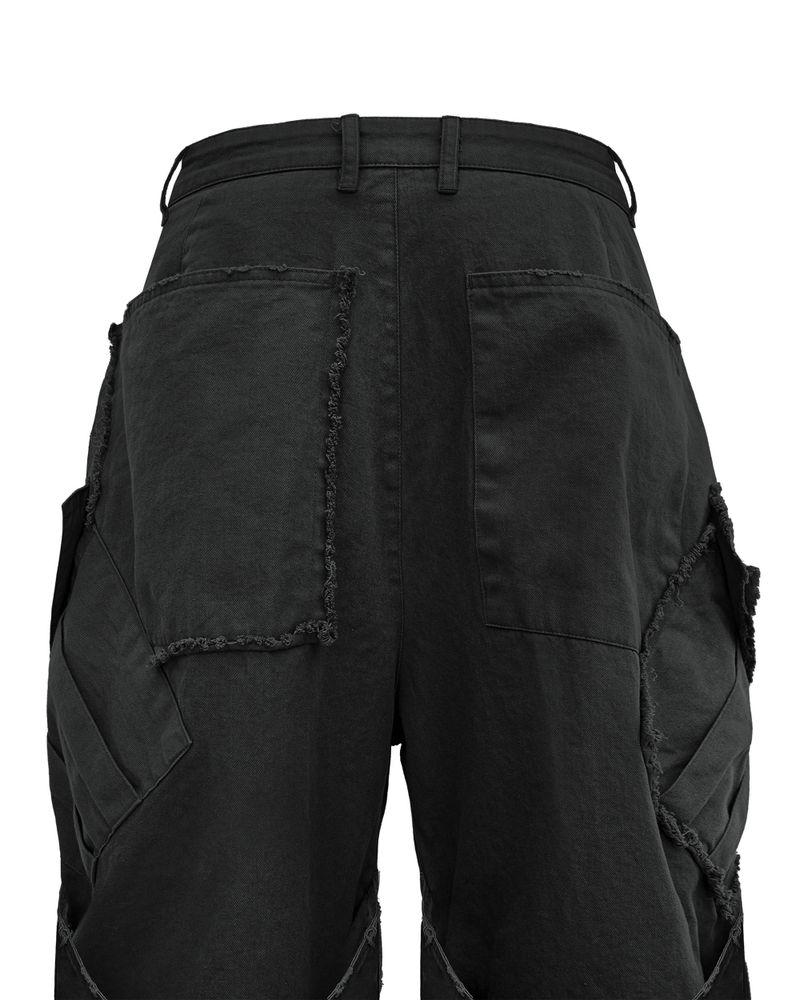 VTG BACK BOOTS CARGO SHORTS_BLACK