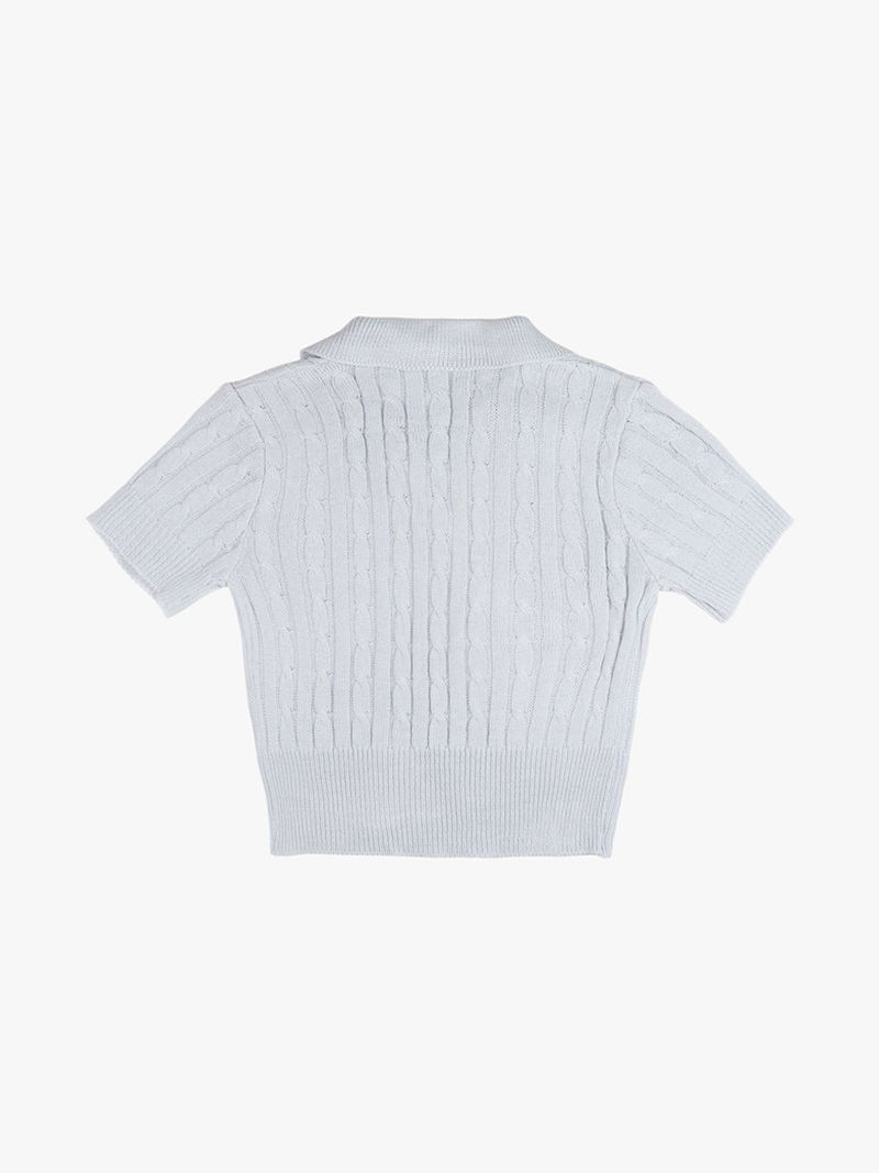 CABLE HENRY NECK PULLOVER_SKY BLUE