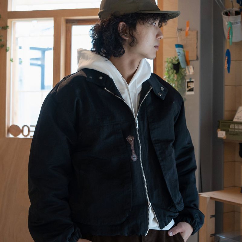 Harrington blouson jacket / Black