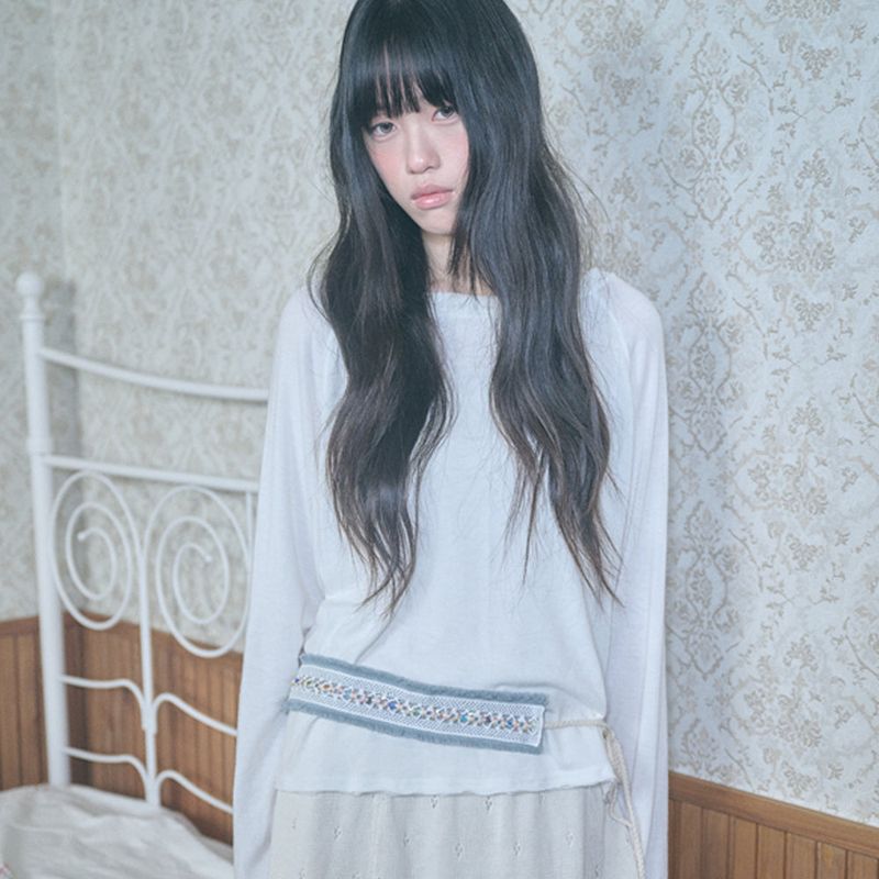 kiibi（キイビ）の「ヒッピー ビーズ デニム ベルト ブルー（ファッション小物）」