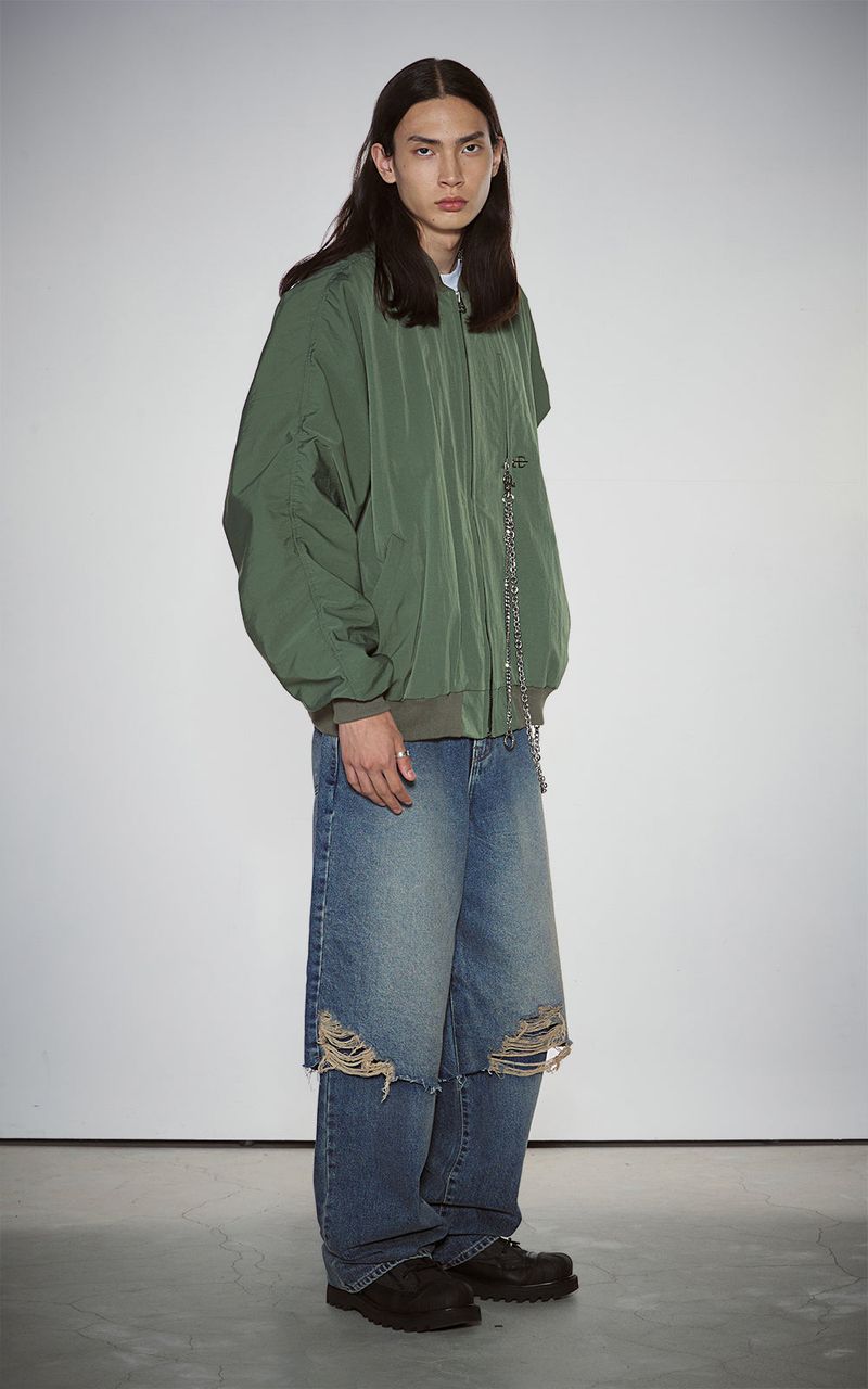 EACH DIFFER(イーチディファー)の「SHIRRING SLEEVED MA-1_KHAKI(Jackets/Outerwear)」