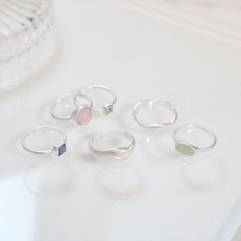 Vivid Moody Ring Set - 6 Set