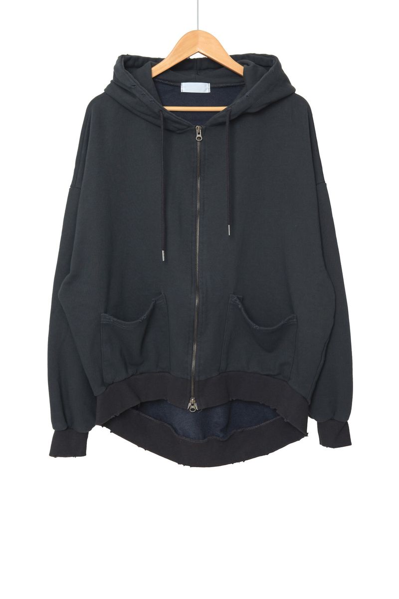 junk two-way zip-up hoodie