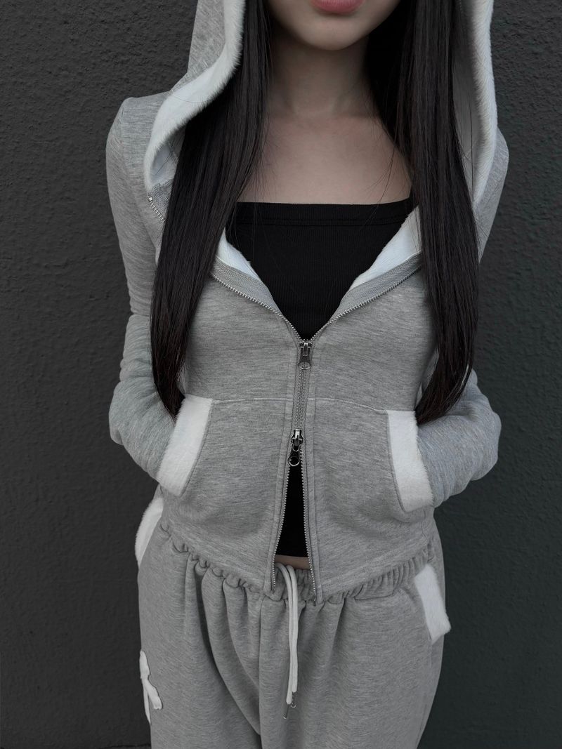 cross warm training hood zip-up (4 color)