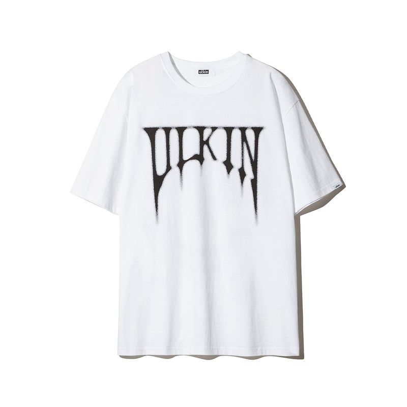 ULKIN（オルキン）の「Smudging Skull Graphic T-shirt_White（Tops）」