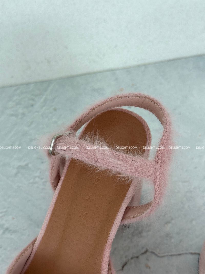 Angora strap high heels