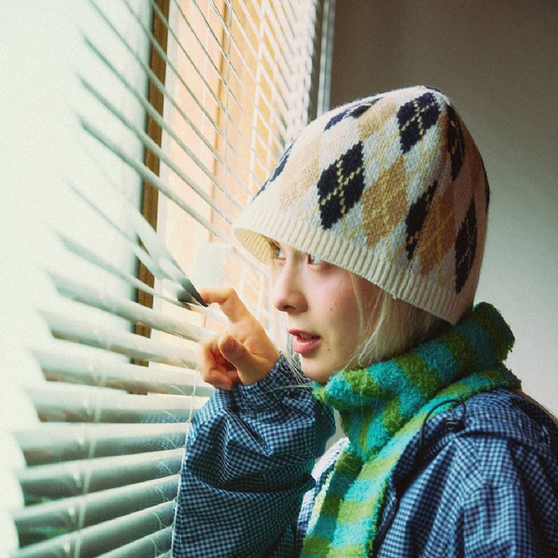 KOOKEESEE（クキシ）の「Argyle Knit Beanie (ivory)（Hats）」