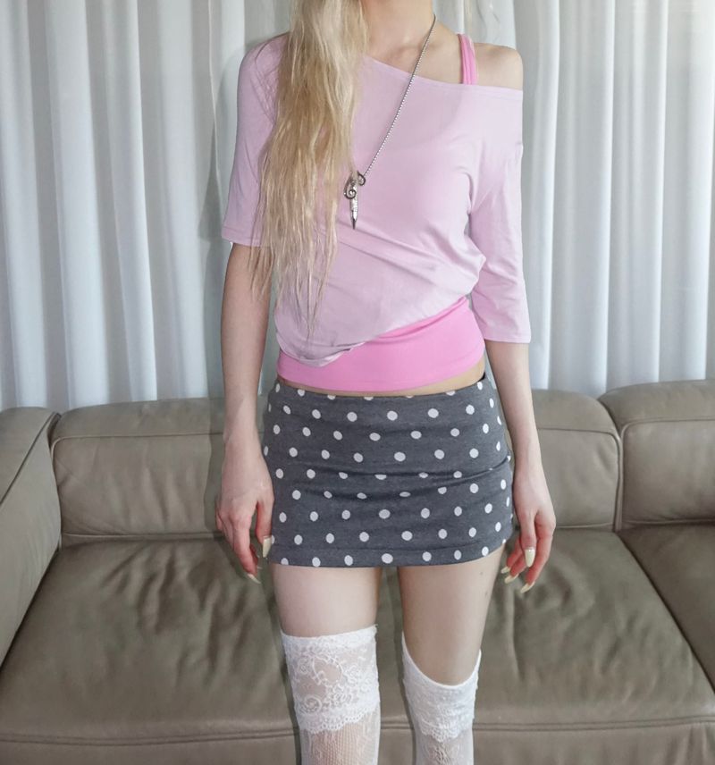 Tiny Dot Micro Skirt
