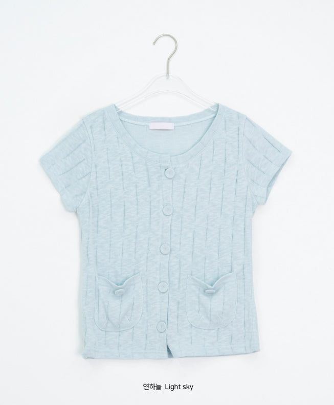 Musec Vintage Slim-Fit Layered Short Sleeve Cardigan