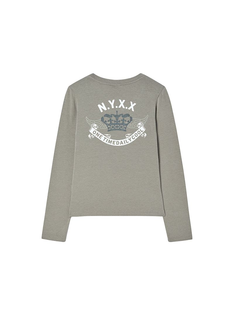 SCOOP NECK L/S SAND