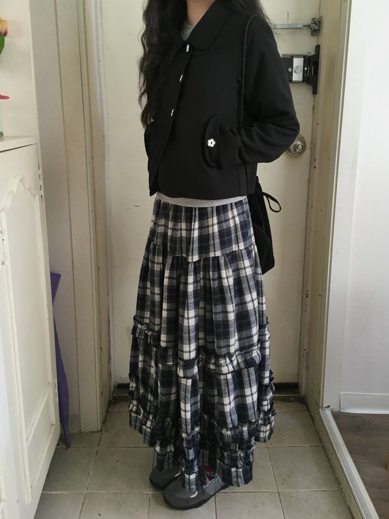flower button jacket