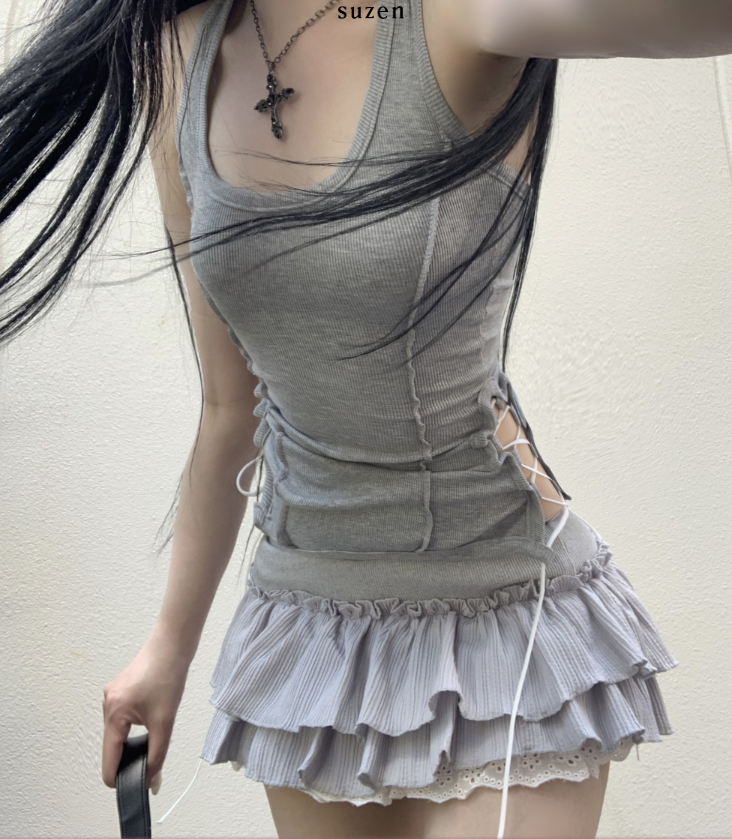 Hens Corset Halter Top (3color)