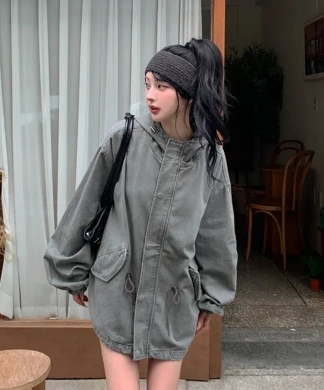 Pint Washed Short Hooded Field Jacket