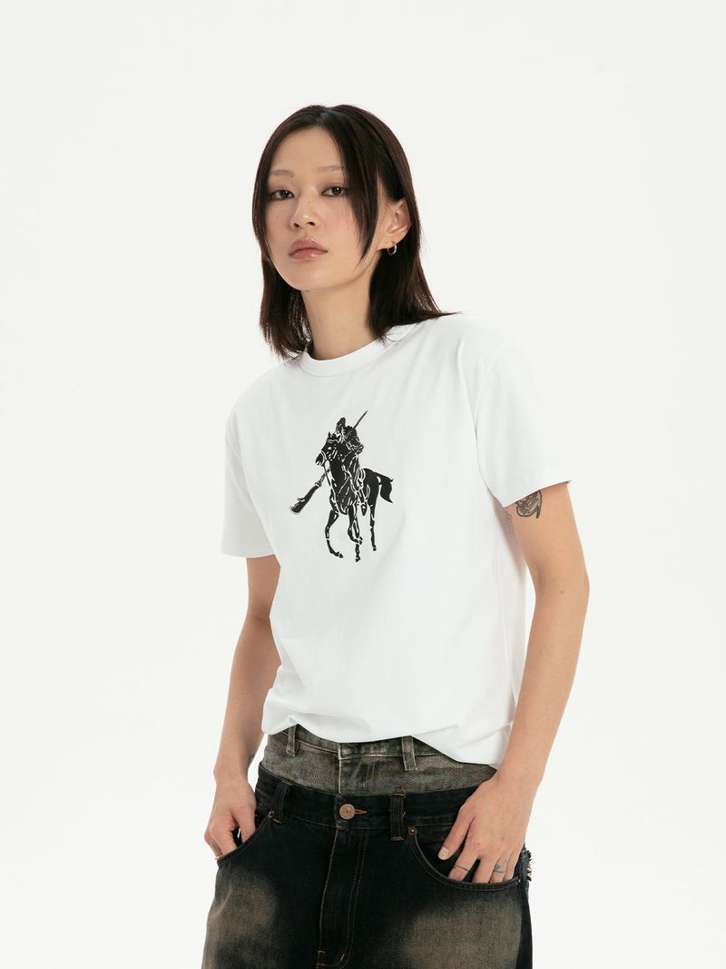 RTVG(RETROVEGAS) ガンユーホースライディングスポーツエラスティシティーTシャツ