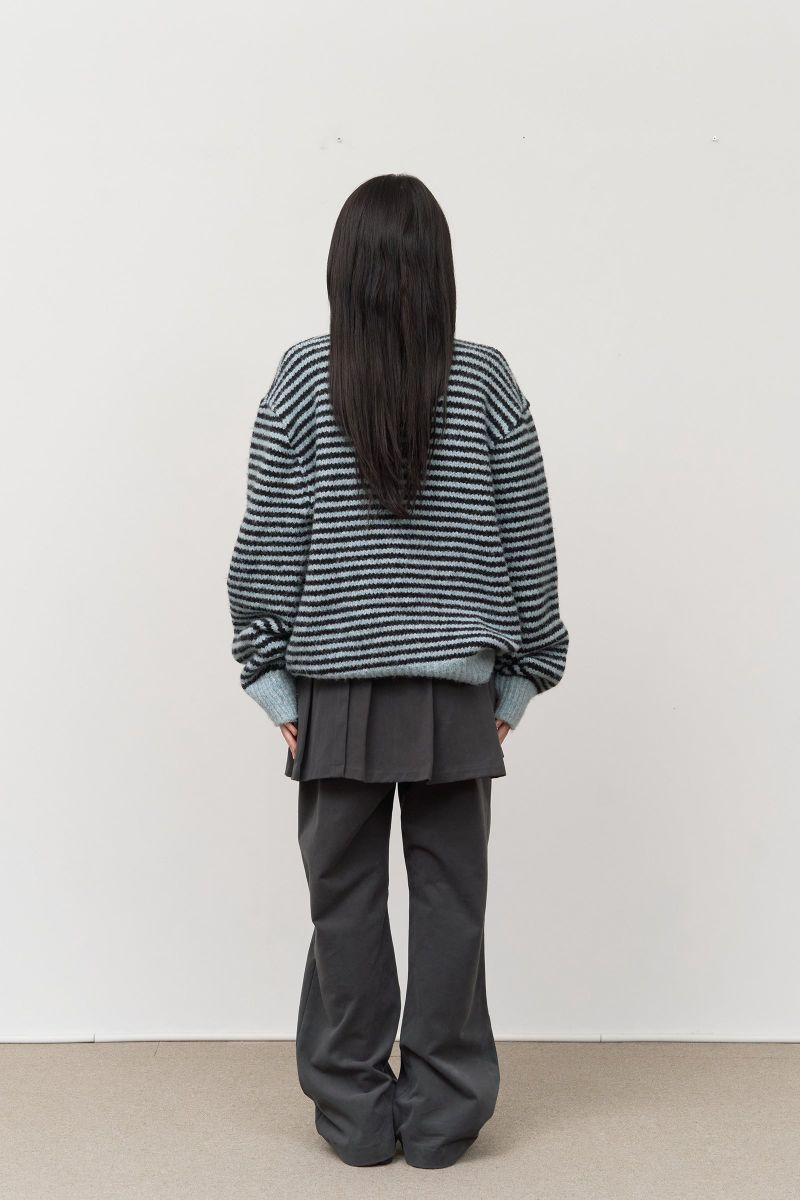 Hawk Striped High Neck Knit