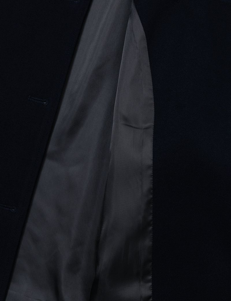 SOFT HOODED COAT(NAVY)