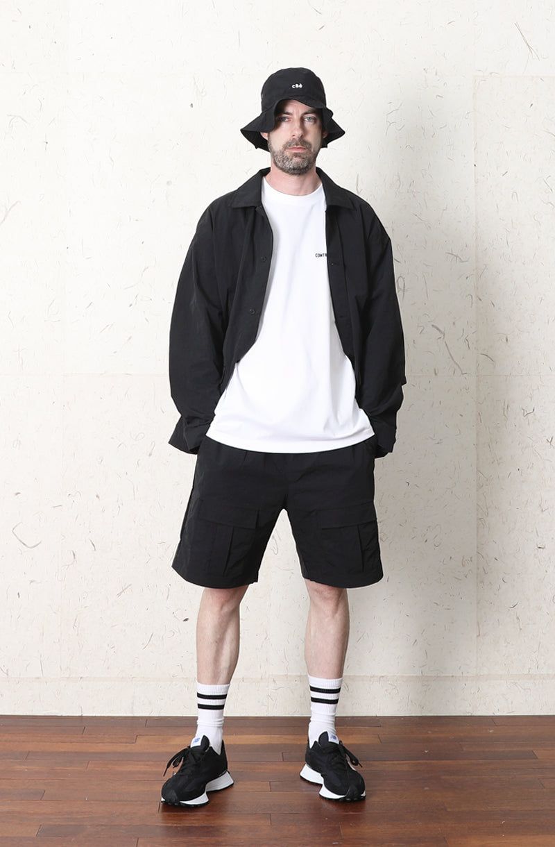 FLARE STRING BOONIE HAT [BLACK]