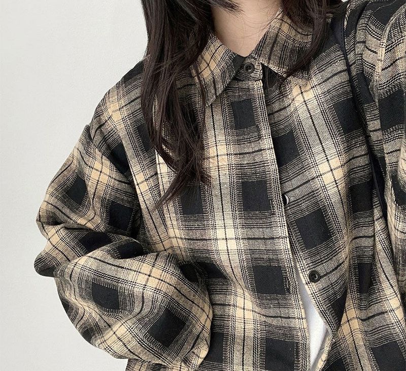 Lue Loose Fit Checkered Shirt