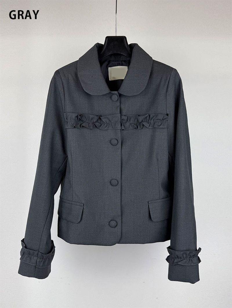 ROUND COLLAR FRILL JACKET (2C)