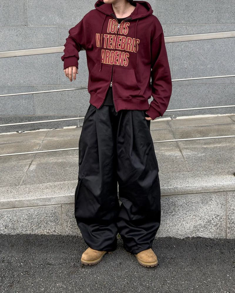Luve Cotton Curved Wide Pants