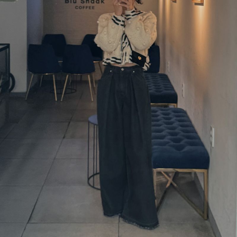 Stone Pintuck Wide Pants