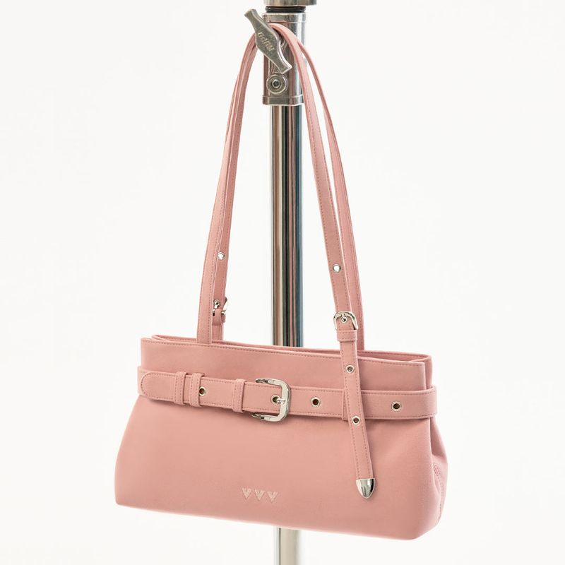 VVV(ブイブイブイ)の「Suede Buckle Strap Tote Shoulder Bag _ Pink(Bags)」
