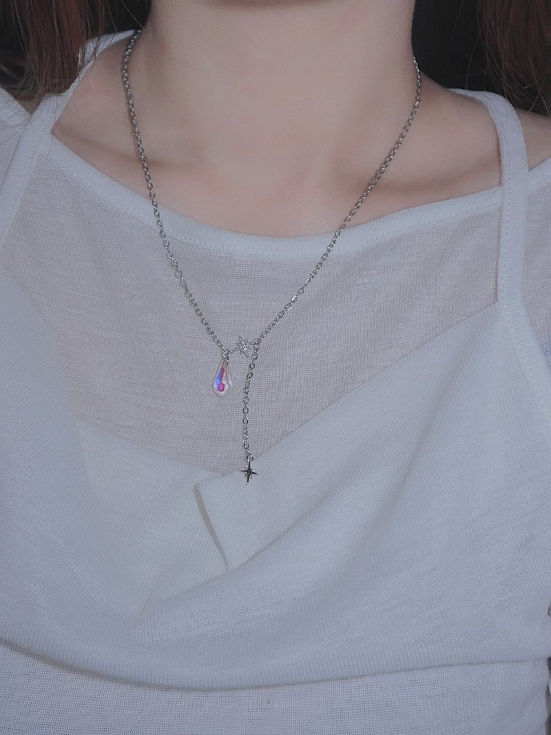 crystal mood necklace