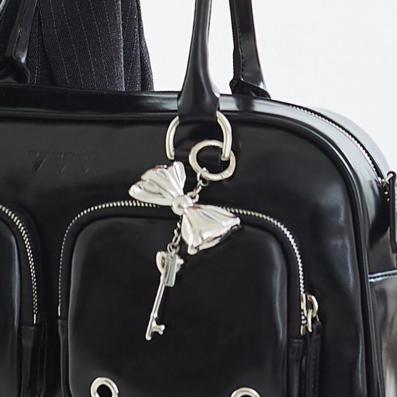 Big Ribbon Heart Key Surgical Keyring
