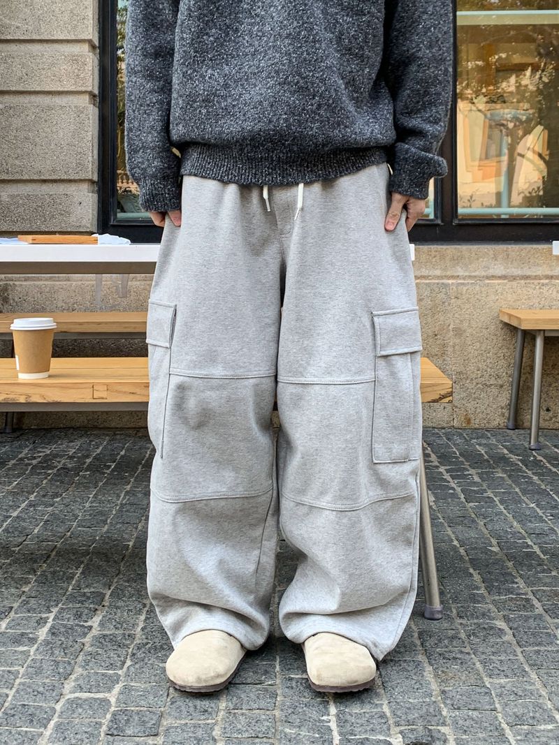 ベーシックオーバーヘンリーネックニット