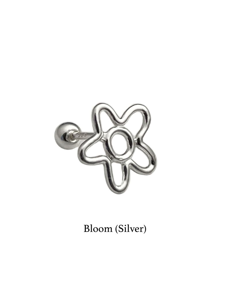 [Silver ver.] Rainbow doodle piercing