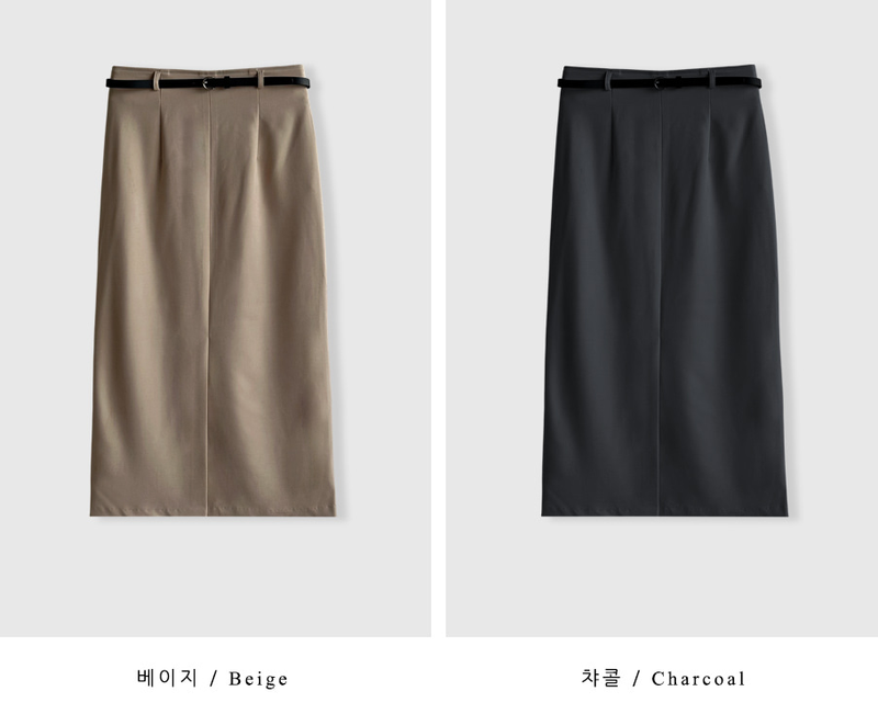 Lavin Simple Slit Long Skirt / 4 colors